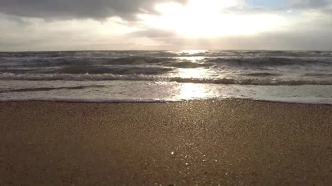 The foam and the waves of the sea Stock Footage 291255972