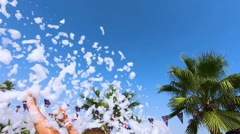 Foam beach party Turkey Stock Footage 116205759