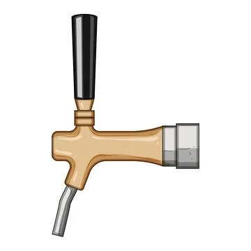 Foam beer tap cartoon vector illustration Stock Illustration
