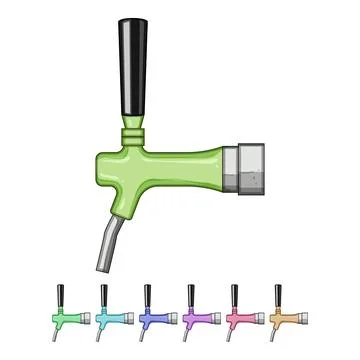 Foam beer tap cartoon vector graphic Stock Illustration