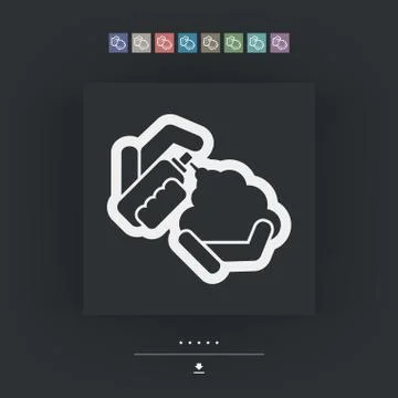 Foam bottle icon 스톡 일러스트