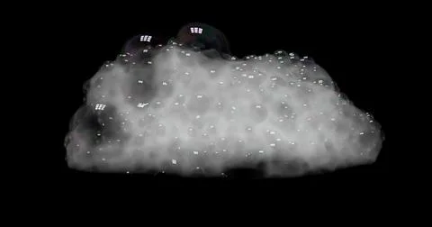Foam, bubble isolated on black, with clipping path texture and background Stock Illustration