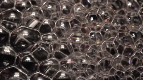 Foam bubbles abstract black background Stock Footage 54918465