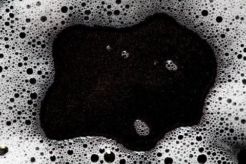 Foam bubbles abstract dark background Stock Photos
