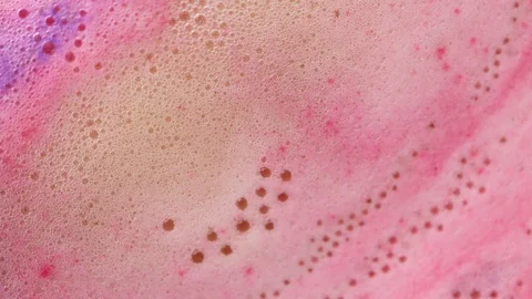 Foam with bubbles close-up colorful texture with selective focus Stock Footage 113191278