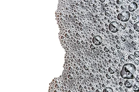 Foam with bubbles pattern on white background Stock Photos