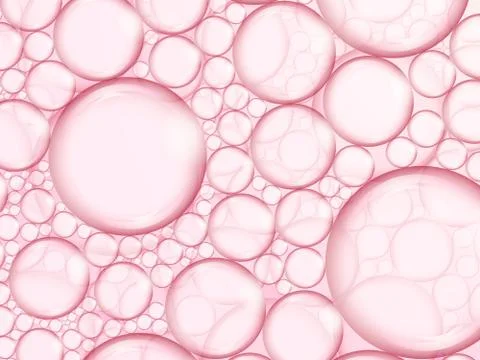 Foam from bubbles on pink background Stock Photos