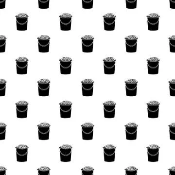 Foam in bucket icon, simple style Stock Illustration