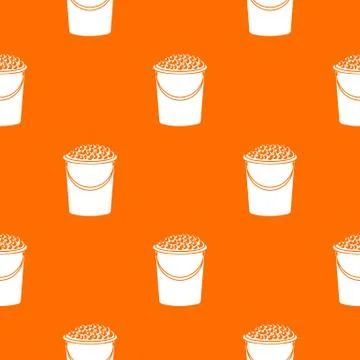 Foam in bucket pattern vector orange Stock Illustration