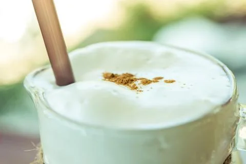 Foam of a cappuccino Stock Photos