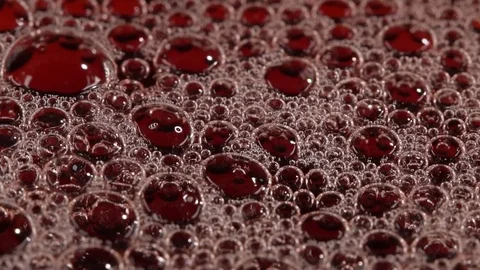 Foam in the cherry juice 스톡 동영상 71926334