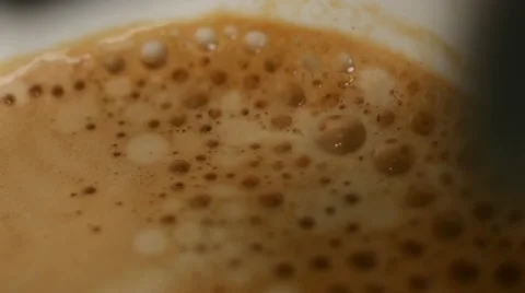 Foam of Coffee after Being Stirred. Beautiful Coffee Macro Background Stock Footage 59084895