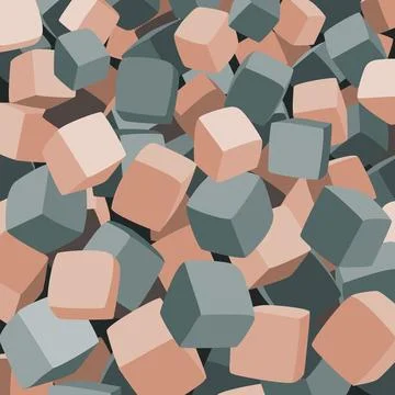 Foam cubes pit background. Funny soft covered blocks of kids playing. Vector Stock Illustration