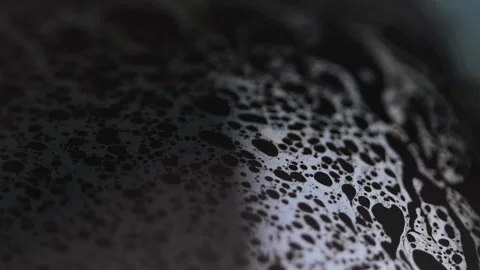 Foam flow bubble liquid fizzy fluid wave on black Stock Footage 281704550