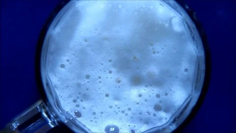 Foam in a glass of beer Stock Footage 77862431
