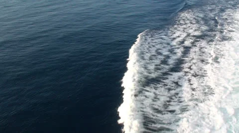 Foam of greywater on the sea surface 2 Stock Footage 24575077