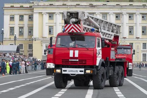 Foam lifting PPP-37 based on KamAZ-43118 Stock Photos