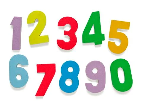 Foam numbers 库存照片