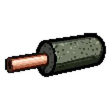 Foam pipe insulation pixel art vector illustration Stockillustratie