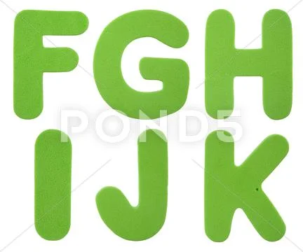 Foam plastic alphabet Stock Photos