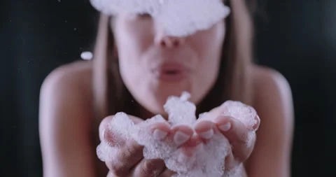 Foam playing Stock Footage 158338138