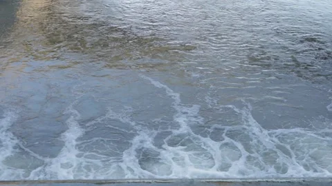 Foam in the river Stock Footage 297559416