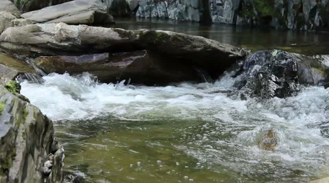 Foam on a River Whirlpool Stock Footage 46114004