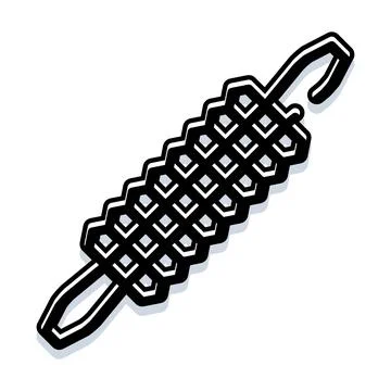 Foam roller massage stick vector illustration with depth Illustrazione stock