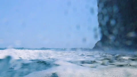 Foam On the Sea and Waves Stock Footage 146347701