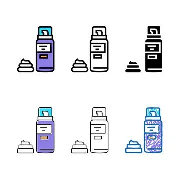 Foam for shave color icon vector concepts Stock Illustration
