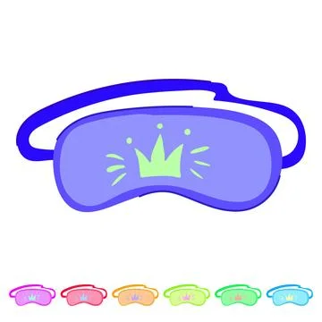 Foam sleep mask eye vector cartoon graphic Stock Illustration