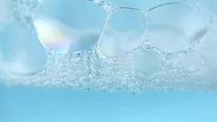 White foam with bubbles texture, soap, d, Stock Video