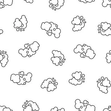 Foam soap. Seamless pattern. Coloring Page. Stock Illustration