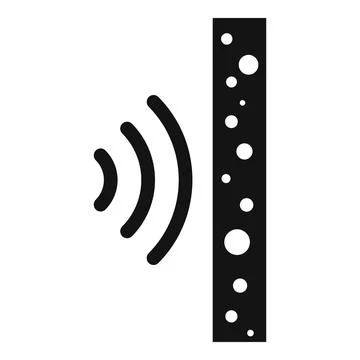 Foam soundproof wall icon, simple style Stock Illustration
