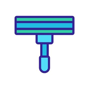 Foam sponge mop icon vector outline illustration Stock Illustration
