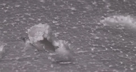 Foam for storing or building insulation, white foam made from a large number of Stock Footage 311680988