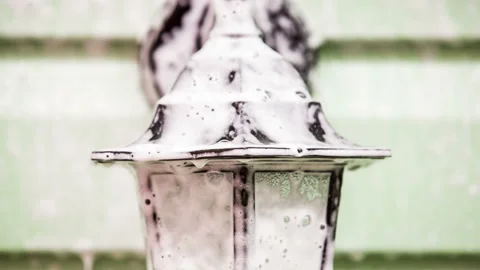 A foam from the street lamp Stock-Footage 136677313
