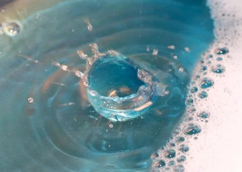 Foam on the surface of the liquid Stock Photos