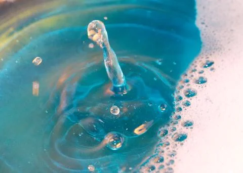 Foam on the surface of the liquid Stock Photos