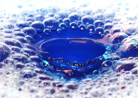 Foam on the surface of the liquid Stock Photos