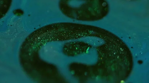 Foam texture bokeh art paint water bubble liquid Stock Footage 329934221
