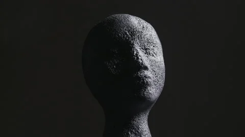 Foam Turned Into Art of a Face Stock Footage 208787937