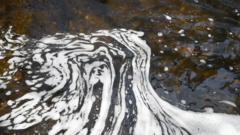 Foam in the water Stock Footage 106752647