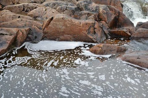 Foam on water Foto stock