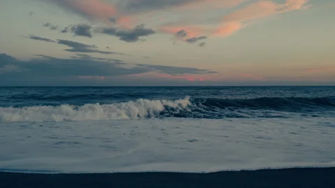 Foam Of The Waves Crashing To The Shore Stock Footage 301930743