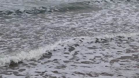 Foam waves on the sea 스톡 동영상 125067084