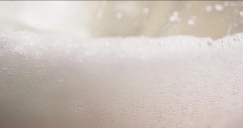 Foam when beating egg white in a food processor. Stock Footage 263250689