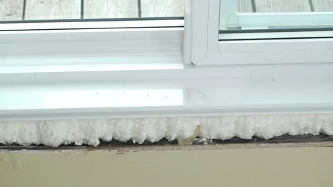 Foam for windows Stock Footage 133616302