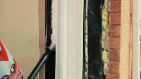 Foam for windows Stock Footage 133617511