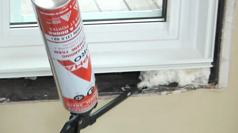 Foam for windows Stock Footage 133617544